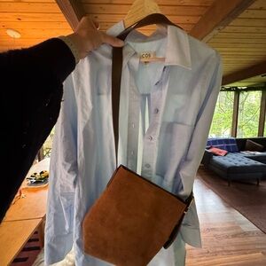 COS Pale Blue Cotton Button-Down Shirt